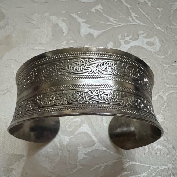 Handmade Jewelry - Sterling Silver Cuff Middle Eastern Style Bracelet,  Artisan .925